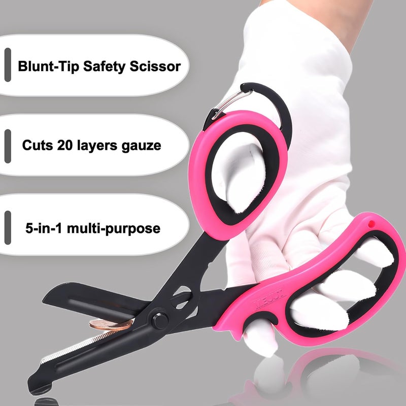 MEUUT 2 Pack Medical Scissors Trauma Shears with Carabiner design for left and right hand, 7.5" Fluoride Coated Non-stick Blades Bandage Scissor for Nurses, EMT, Household, outdoors - Image 5